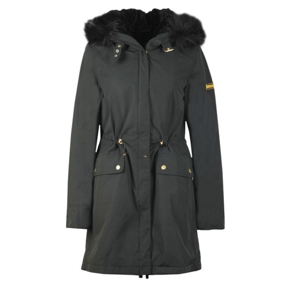 NWT Barbour international Clutch parka- black